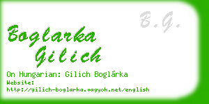 boglarka gilich business card